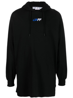 

Slogan-print drawstring hoodie, Off-White Slogan-print drawstring hoodie