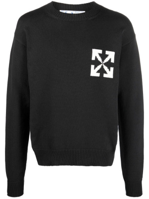 

Intarsia logo-knit jumper, Off-White Intarsia logo-knit jumper
