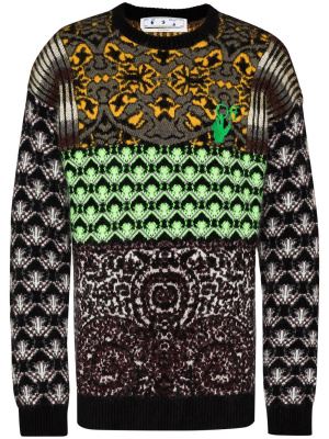 

Persian Fantasy knitted jumper, Off-White Persian Fantasy knitted jumper