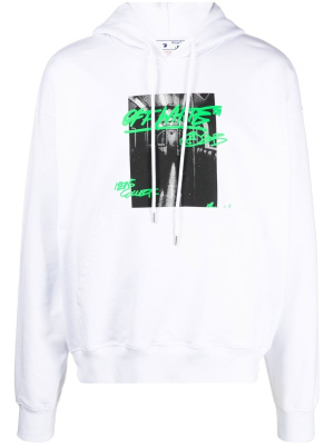 

Graphic-print cotton hoodie, Off-White Graphic-print cotton hoodie