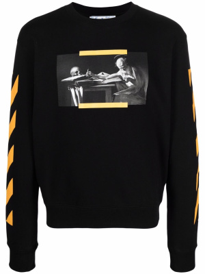

Caravaggio-print cotton sweatshirt, Off-White Caravaggio-print cotton sweatshirt