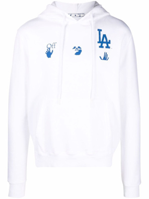 

LA Dodgers logo-print hoodie, Off-White LA Dodgers logo-print hoodie