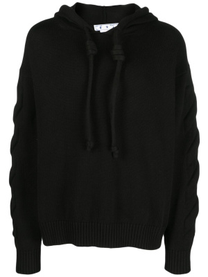 

Diag motif knitted hoodies, Off-White Diag motif knitted hoodies