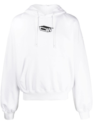 

Embroidered-logo cotton hoodie, Off-White Embroidered-logo cotton hoodie