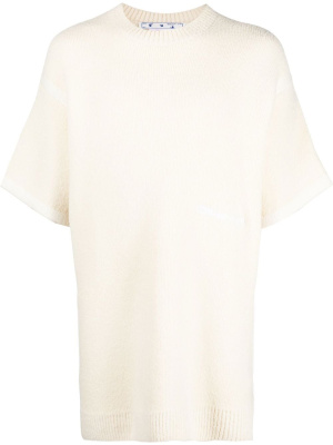 

Micro-boucle knitted T-shirt, Off-White Micro-boucle knitted T-shirt