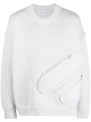 

Zip-compartment crew-neck sweatshirt, Off-White Zip-compartment crew-neck sweatshirt