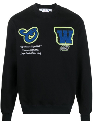 

Logo-patches cotton sweatshirt, Off-White Logo-patches cotton sweatshirt