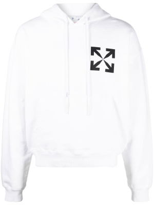 

Arrows motif organic-cotton hoodie, Off-White Arrows motif organic-cotton hoodie