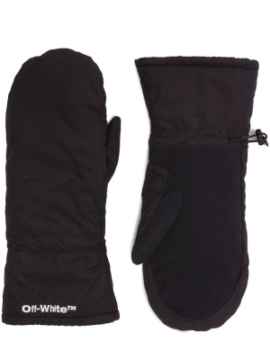 

Bounce logo-print mittens, Off-White Bounce logo-print mittens