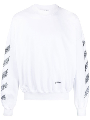 

Scribble Diag-print sweatshirt, Off-White Scribble Diag-print sweatshirt