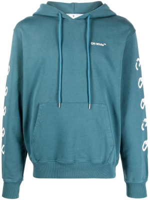 

Logo-print drawstring hoodie, Off-White Logo-print drawstring hoodie