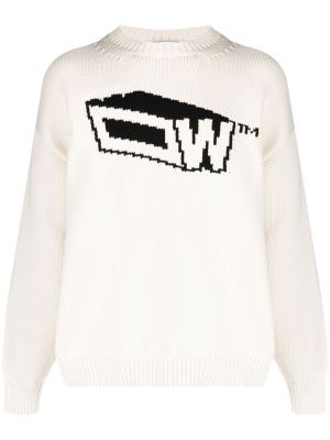 

Graffiti Zine intarsia-logo knitted jumper, Off-White Graffiti Zine intarsia-logo knitted jumper