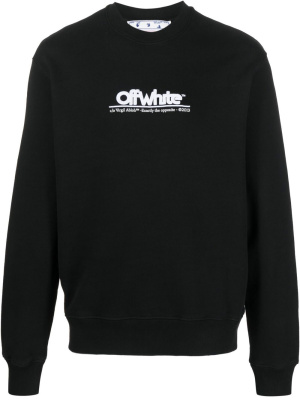

Logo-embroidered long-sleeve sweatshirt, Off-White Logo-embroidered long-sleeve sweatshirt