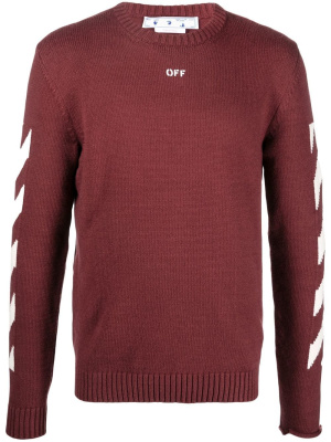 

Arrow-knit crew neck jumper, Off-White Arrow-knit crew neck jumper