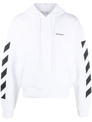 

Diag-stripe cotton hoodie, Off-White Diag-stripe cotton hoodie