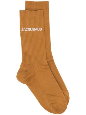 

Logo-jacquard ribbed socks, Jacquemus Logo-jacquard ribbed socks