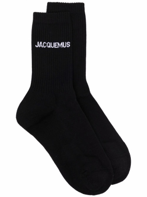 

Logo-print ribbed socks, Jacquemus Logo-print ribbed socks