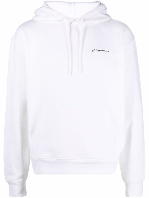 

Embroidered-logo pullover hoodie, Jacquemus Embroidered-logo pullover hoodie
