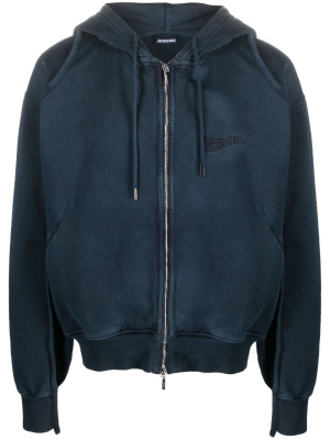 

Clay organic-cotton zip hoodie, Jacquemus Clay organic-cotton zip hoodie