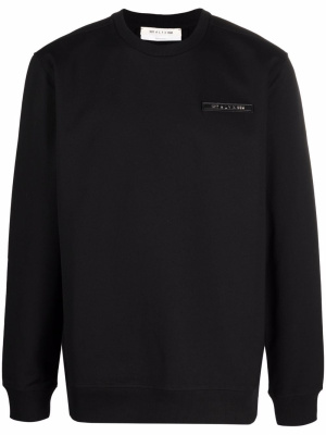 

Logo-patch crew neck sweatshirt, 1017 ALYX 9SM Logo-patch crew neck sweatshirt