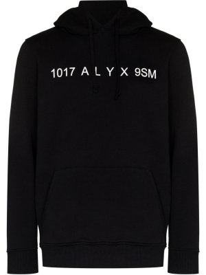 

Logo-print drawstring hoodie, 1017 ALYX 9SM Logo-print drawstring hoodie