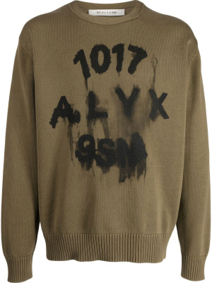 

Graphic-print cotton jumper, 1017 ALYX 9SM Graphic-print cotton jumper