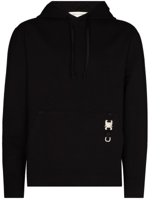

Buckle-embellished drawstring hoodie, 1017 ALYX 9SM Buckle-embellished drawstring hoodie