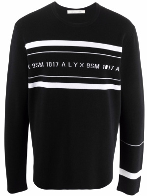 

Logo-print crew neck sweatshirt, 1017 ALYX 9SM Logo-print crew neck sweatshirt