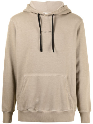 

Slogan-print drawstring hoodie, 1017 ALYX 9SM Slogan-print drawstring hoodie