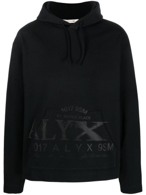 

Logo-print cotton hoodie, 1017 ALYX 9SM Logo-print cotton hoodie