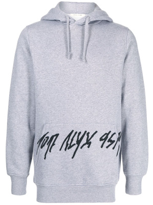 

Logo-print drawstring hoodie, 1017 ALYX 9SM Logo-print drawstring hoodie