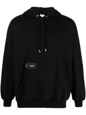 

Logo-patch drawstring hoodie, WTAPS Logo-patch drawstring hoodie