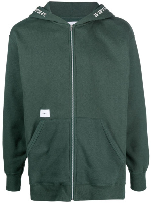 

Logo-patch zip-fastening hoodie, WTAPS Logo-patch zip-fastening hoodie