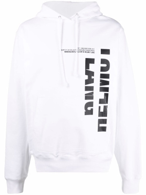 

Macro-Mix logo-print hoodie, Helmut Lang Macro-Mix logo-print hoodie
