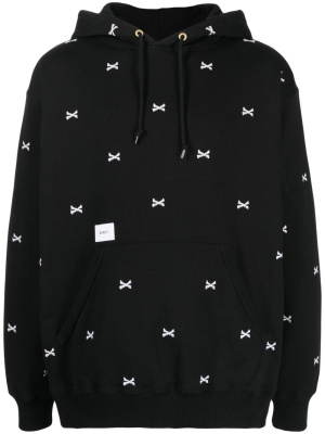 

Embroidery-motif drawstring hoodie, WTAPS Embroidery-motif drawstring hoodie