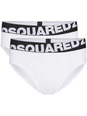 

Logo-waistband pack of two briefs, Dsquared2 Logo-waistband pack of two briefs