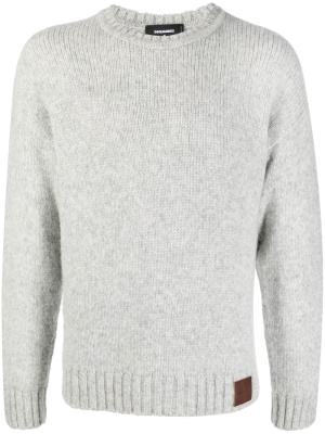 

Logo-patch ribbed-trim jumper, Dsquared2 Logo-patch ribbed-trim jumper