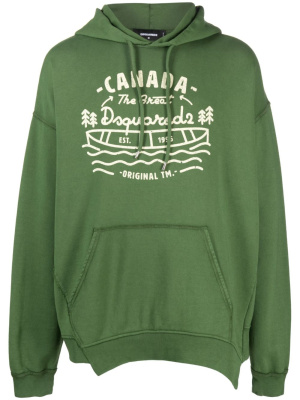 

Graphic-print cotton hoodie, Dsquared2 Graphic-print cotton hoodie
