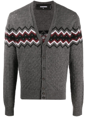 

Knitted button-front cardigan, Dsquared2 Knitted button-front cardigan
