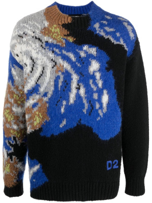 

Intarsia crew-neck jumper, Dsquared2 Intarsia crew-neck jumper