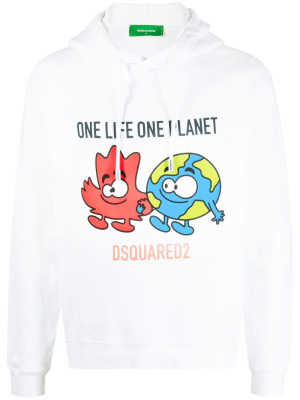 

Graphic-print drawstring hoodie, Dsquared2 Graphic-print drawstring hoodie