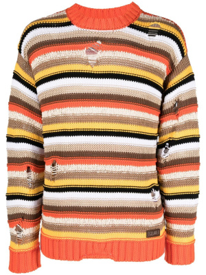 

Ripped-detail knitted sweatshirt, Dsquared2 Ripped-detail knitted sweatshirt