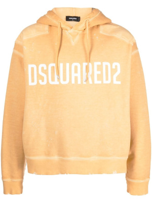 

Logo-print drawstring hoodie, Dsquared2 Logo-print drawstring hoodie