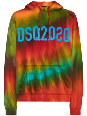 

Reverse-logo tie-dye hoodie, Dsquared2 Reverse-logo tie-dye hoodie