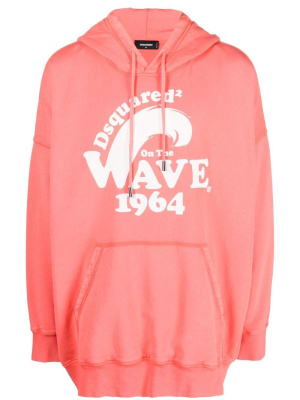 

Graphic-print long-sleeve hoodie, Dsquared2 Graphic-print long-sleeve hoodie