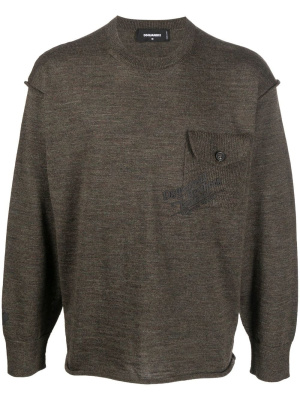 

Flap pocket crew neck jumper, Dsquared2 Flap pocket crew neck jumper