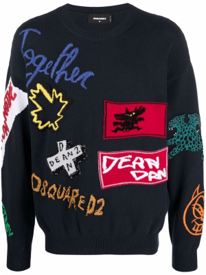 

Logo-patch sweatshirt, Dsquared2 Logo-patch sweatshirt
