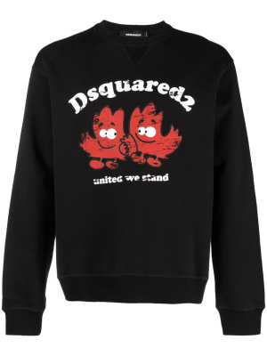 

Logo-print cotton sweatshirt, Dsquared2 Logo-print cotton sweatshirt