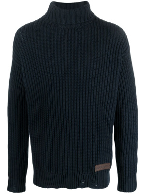 

Logo-patch roll-neck knitted jumper, Dsquared2 Logo-patch roll-neck knitted jumper
