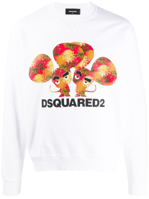 

Logo print cotton sweater, Dsquared2 Logo print cotton sweater